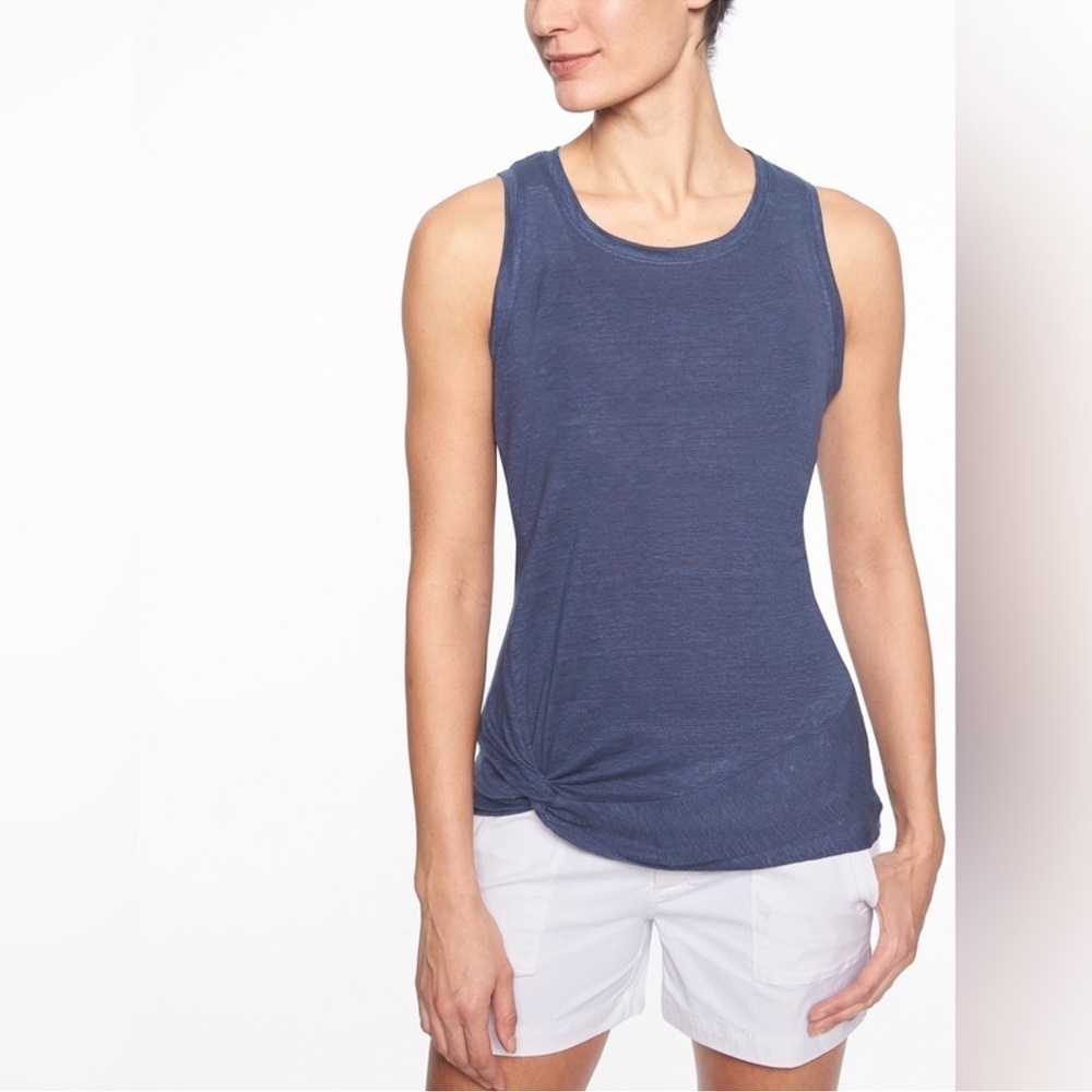 Athleta- 100% Linen knit Zephyr linen tank size: XXS